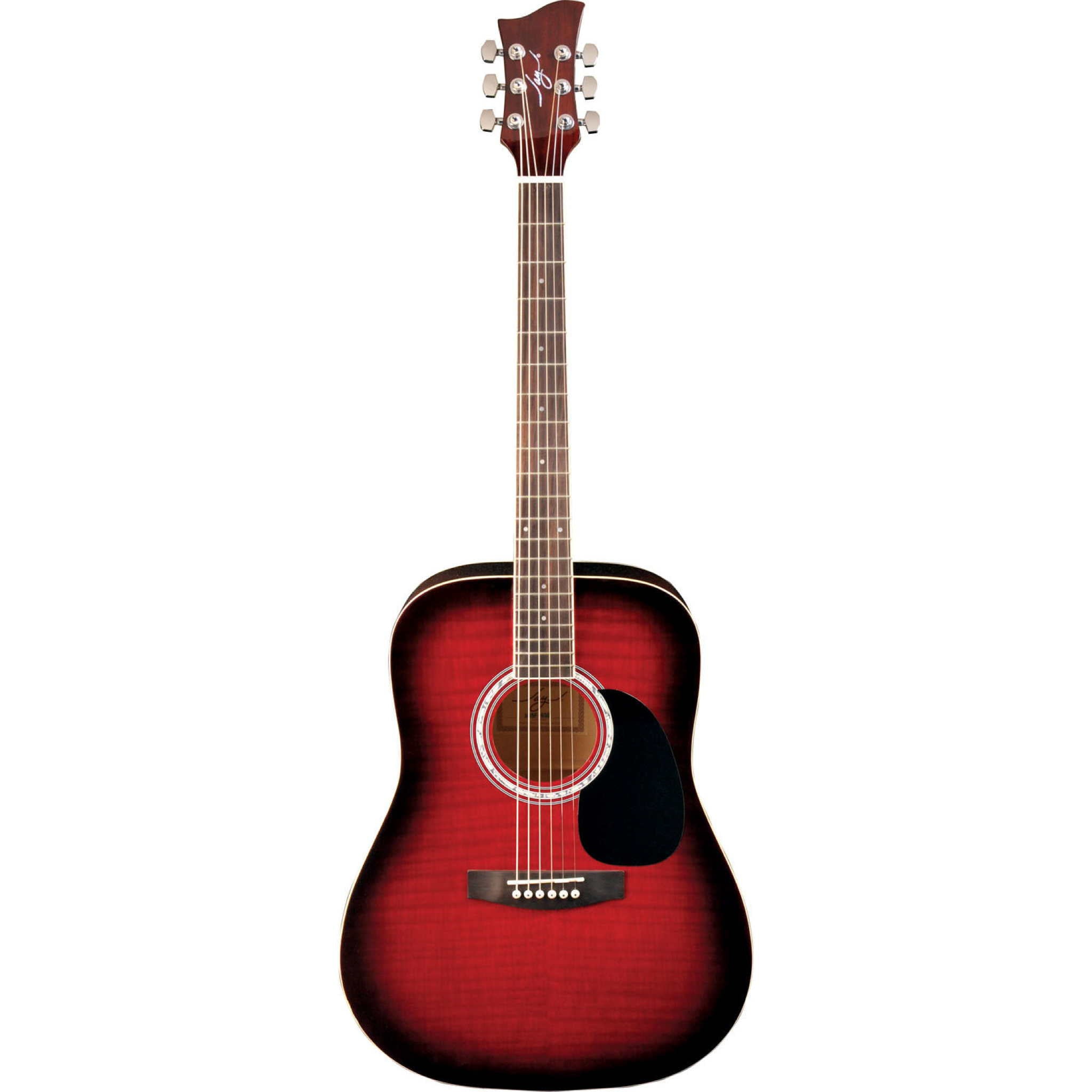 Jay Turser JJ45F Dreadnought Acoustic Guitar Red Sunburst