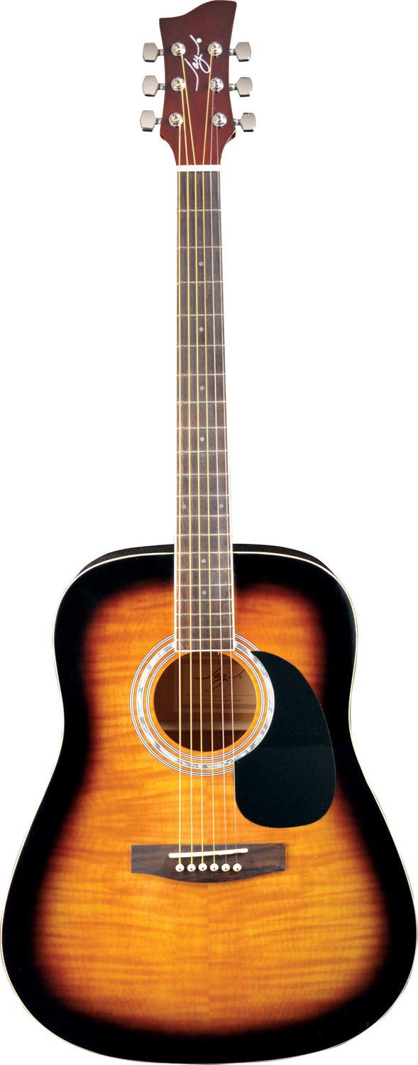 Jay Turser JJ45F Dreadnought Acoustic Guitar Tobacco Sunburst