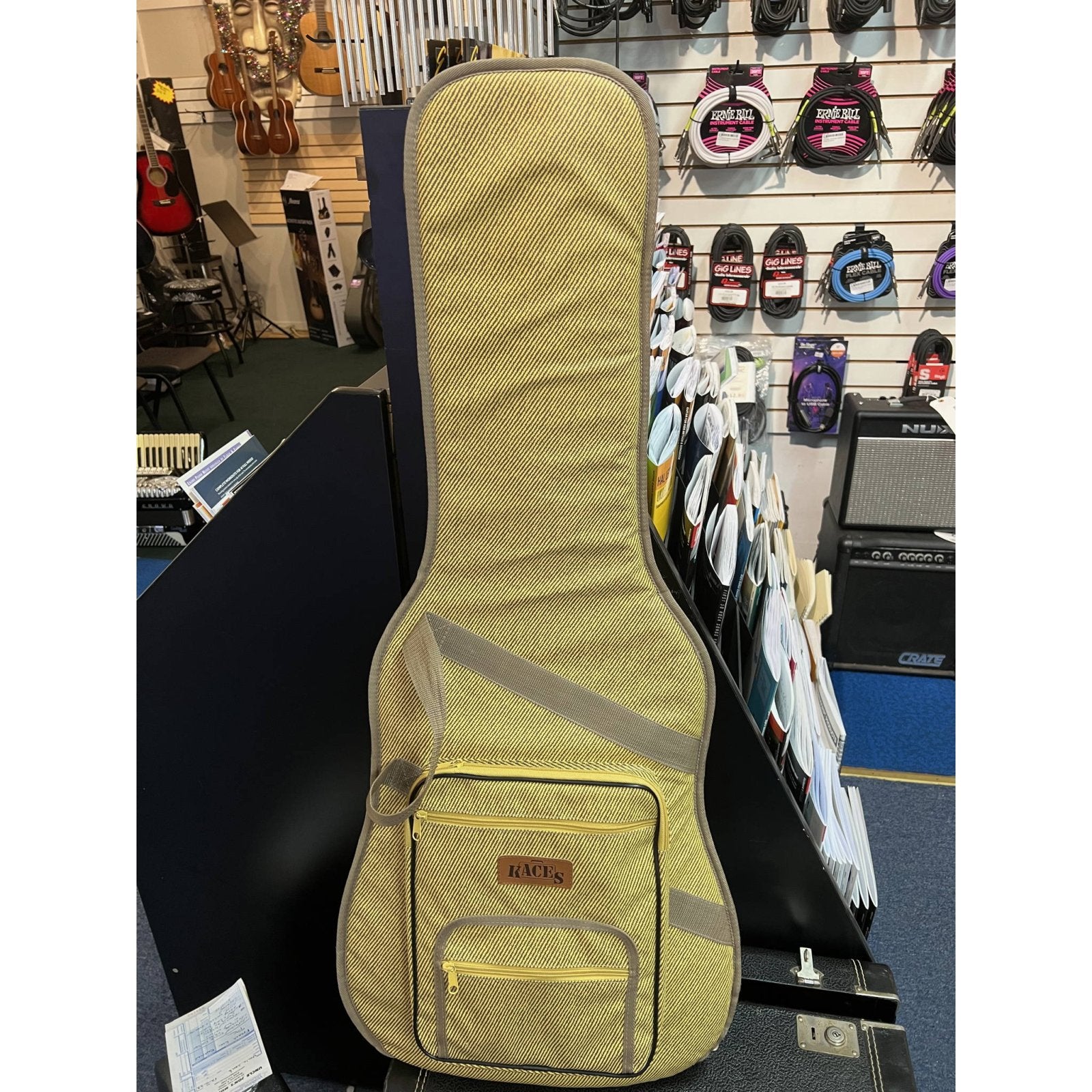 Kaces Electric Guitar Gig Bag Tweed Excellent