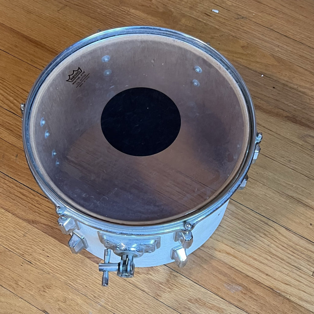 Pearl 9x13 Tom Drum White Naugahyde Leathgerette 1970s