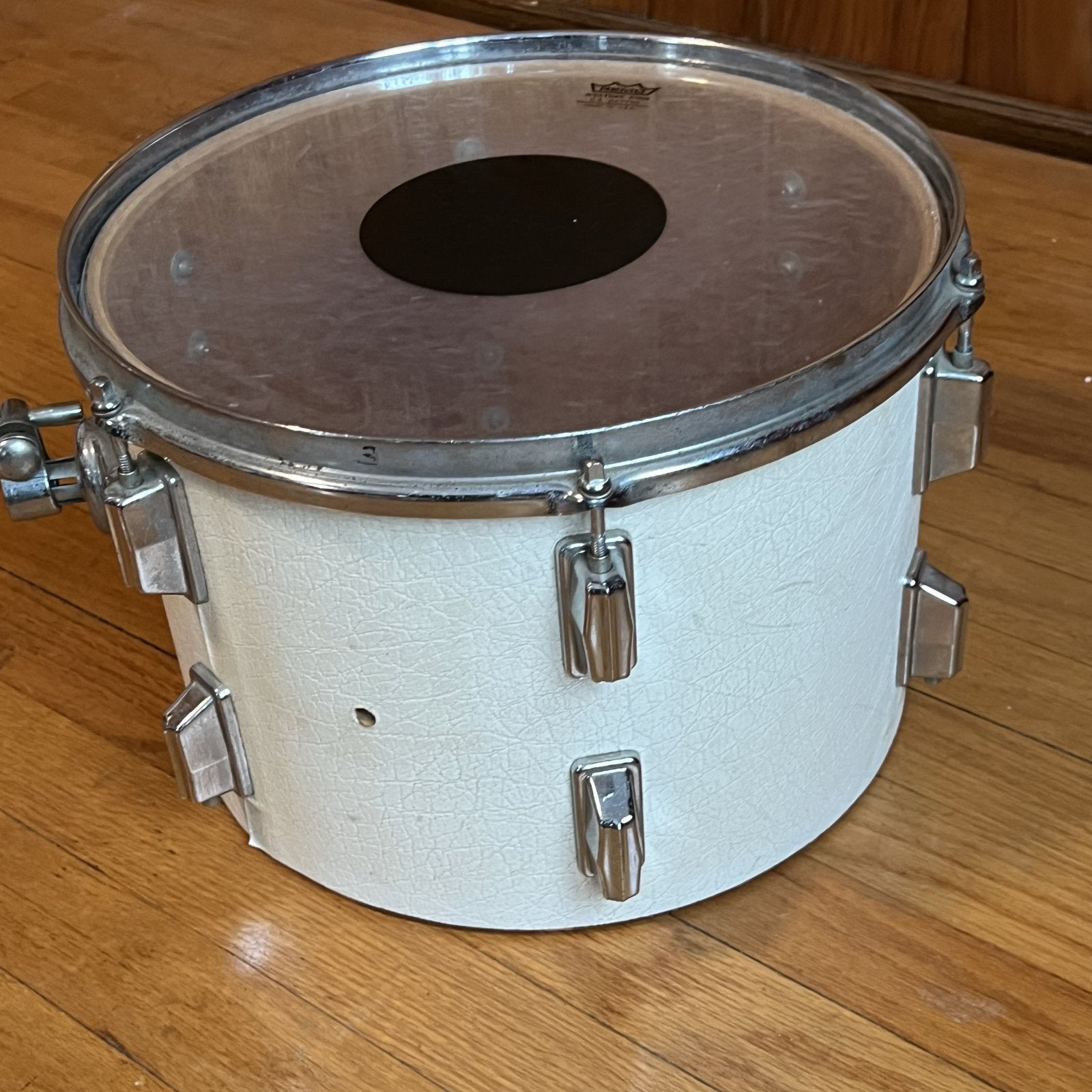 Pearl 9x13 Tom Drum White Naugahyde Leathgerette 1970s