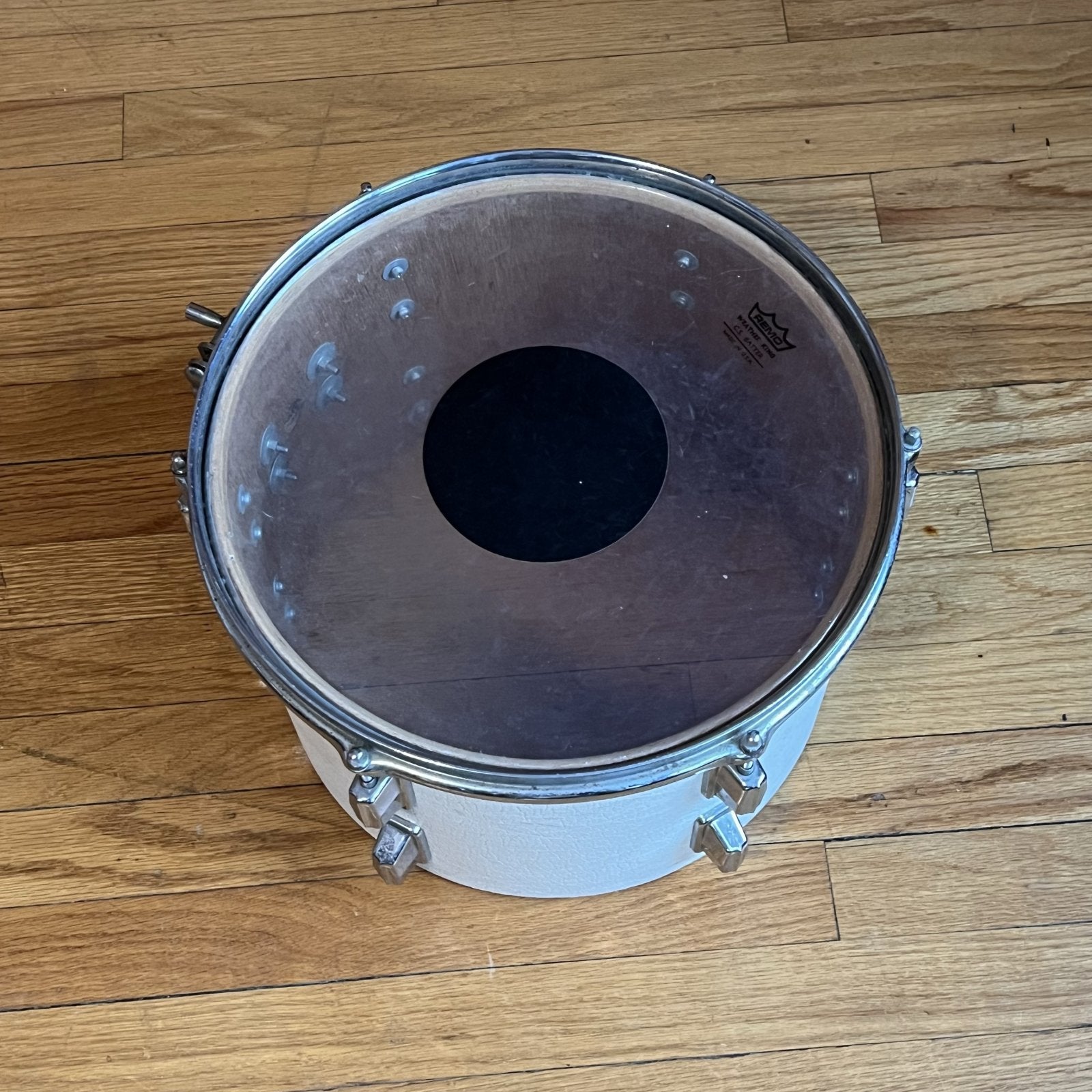 Pearl 9x13 Tom Drum White Naugahyde Leathgerette 1970s