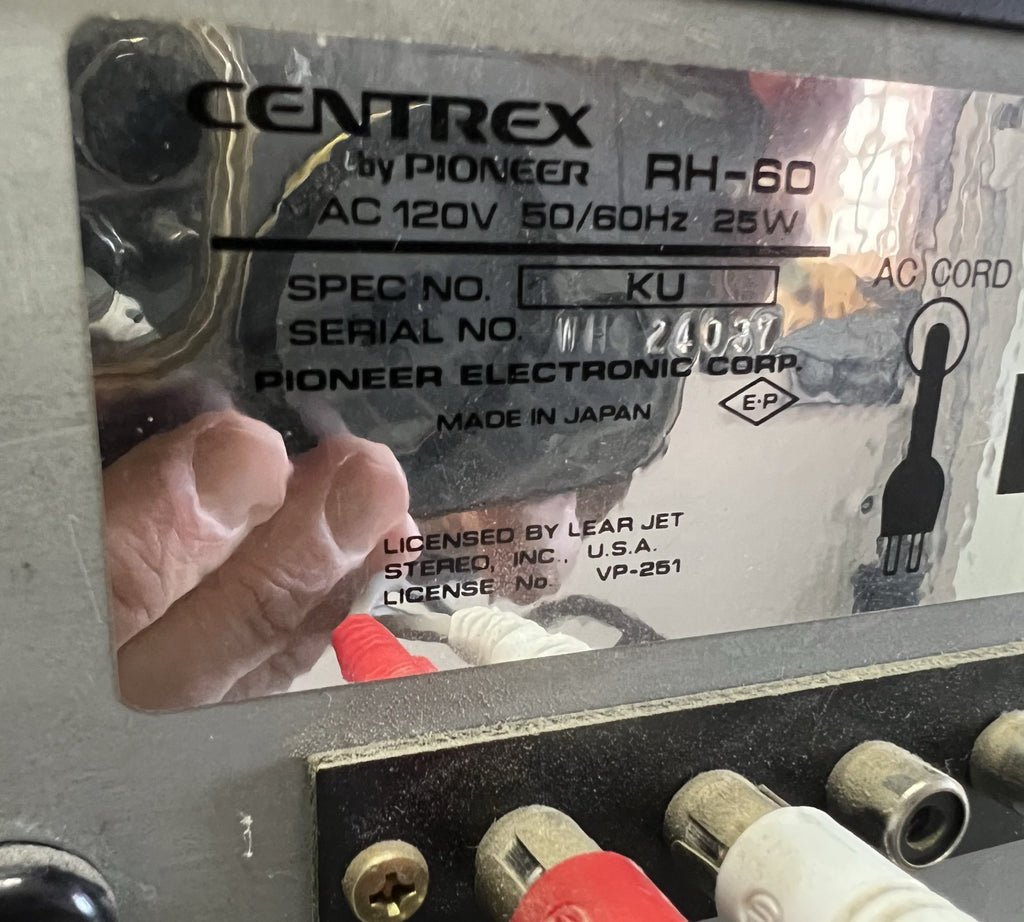 Pioneer Centrex RH-60 8-Track Player/Recorder AS-IS