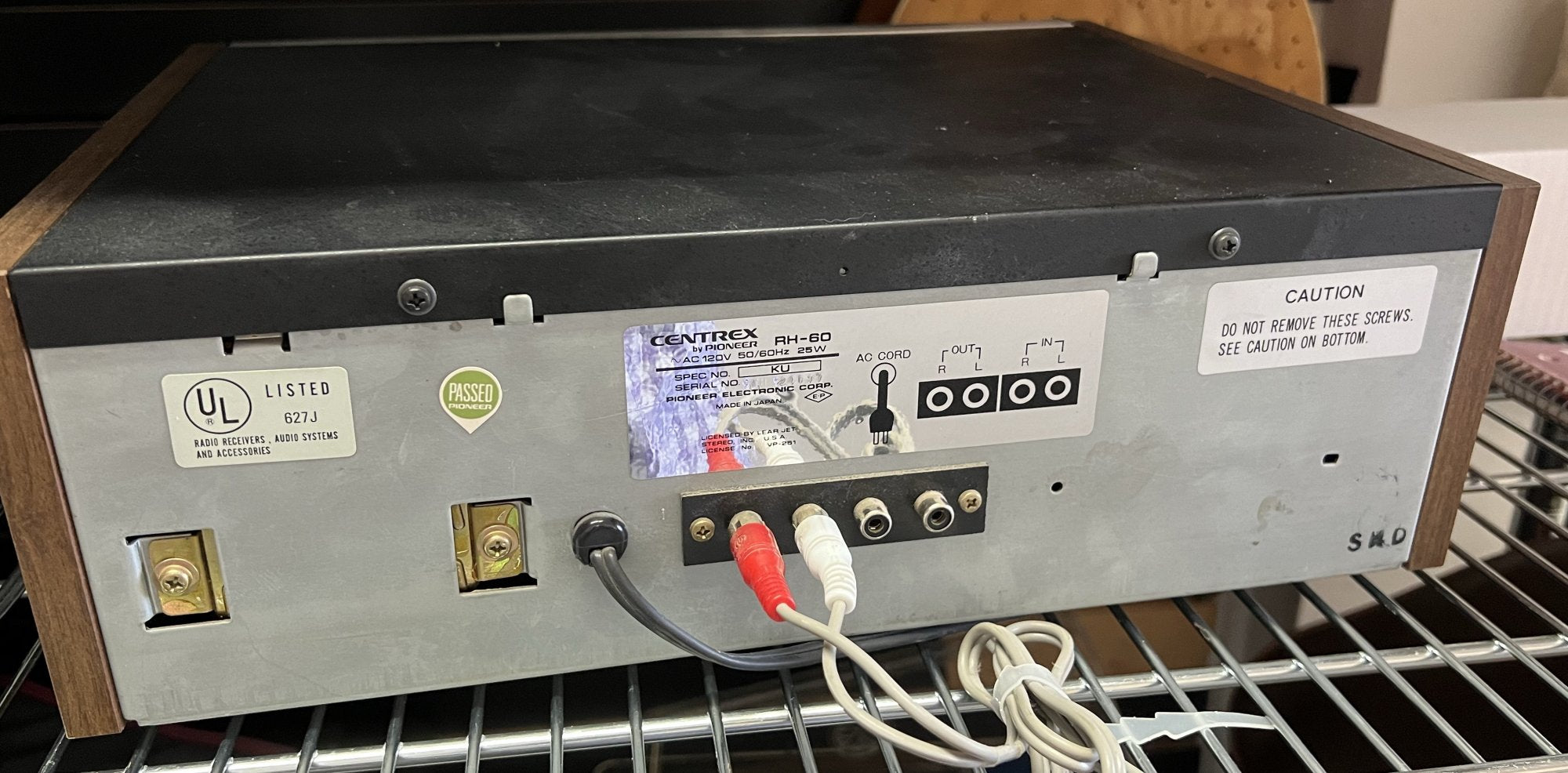 Pioneer Centrex RH-60 8-Track Player/Recorder AS-IS