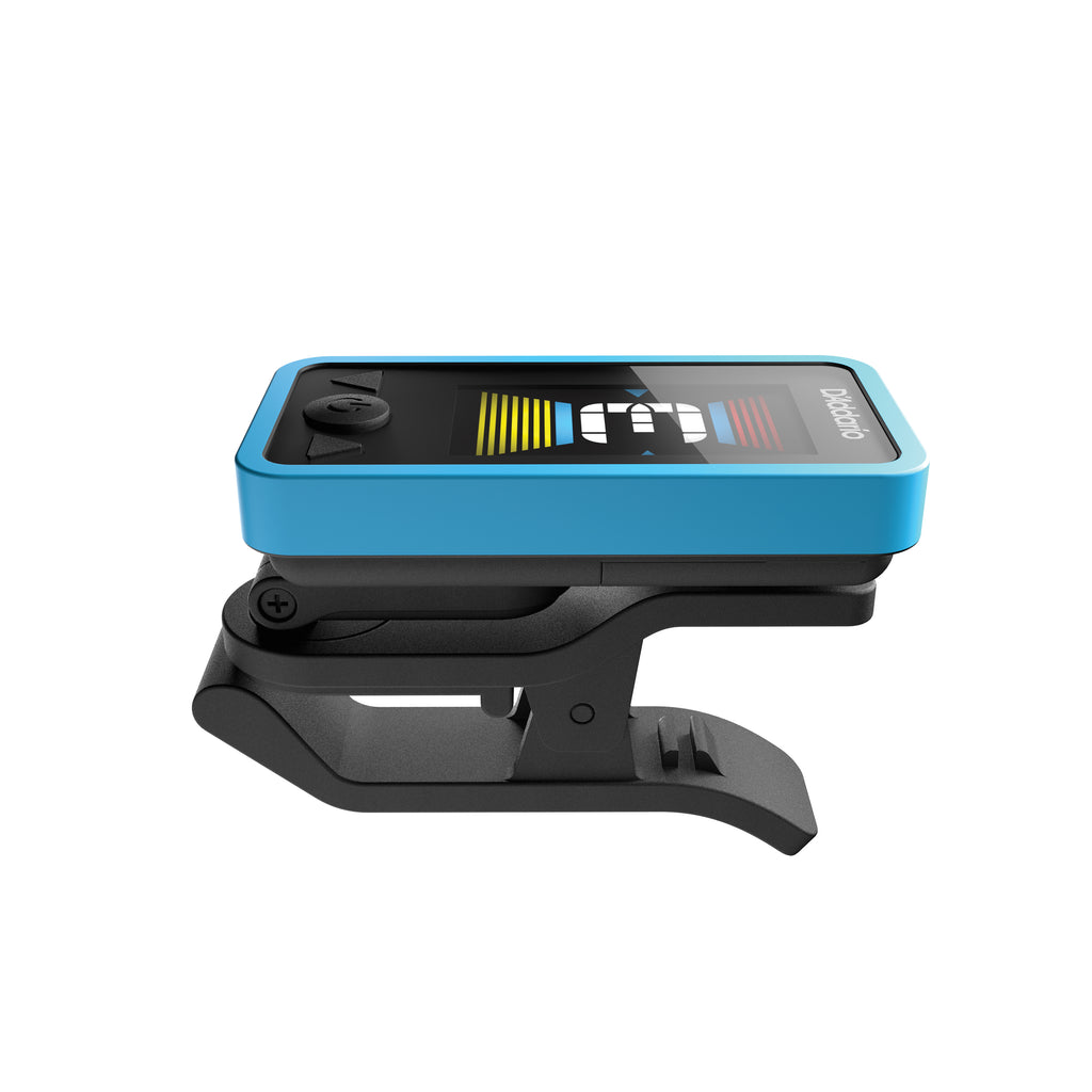 D'Addario Eclipse Headstock Guitar Tuner, Blue