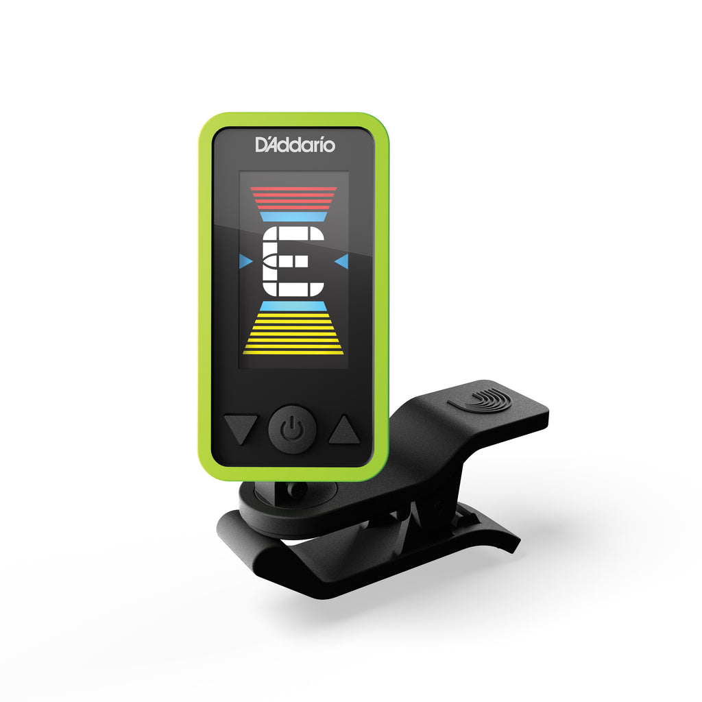 D'Addario Eclipse Headstock Guitar Tuner, Green