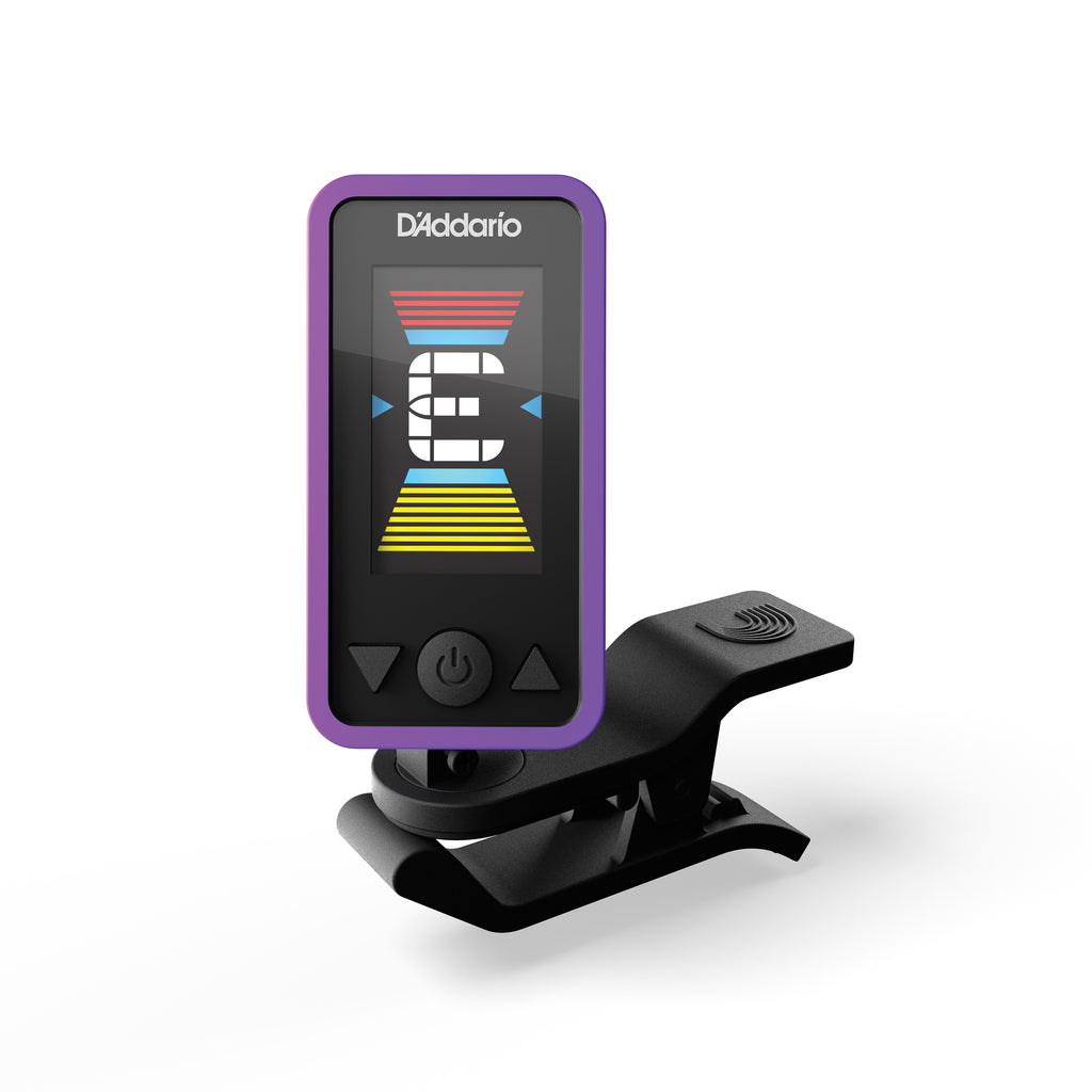D'Addario Eclipse Headstock Guitar Tuner, Purple