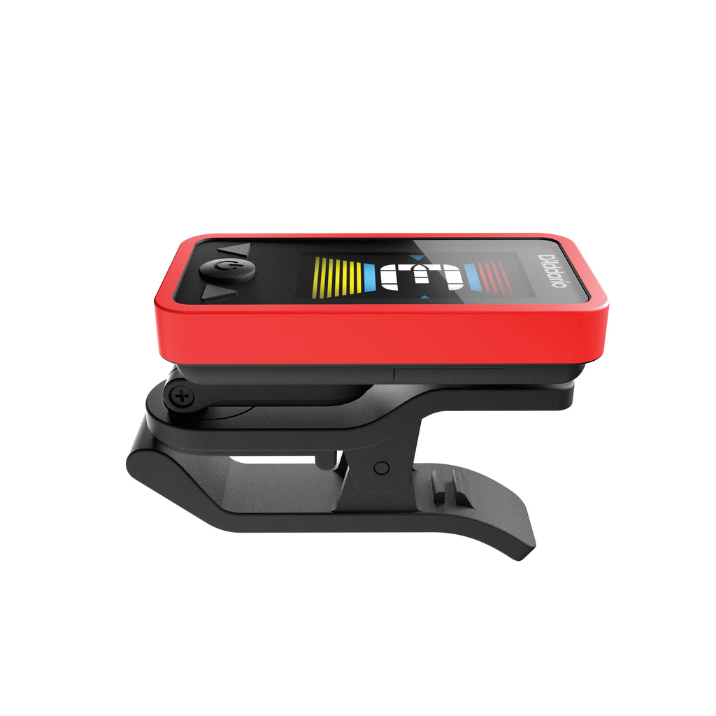 D'Addario Eclipse Headstock Guitar Tuner, Red