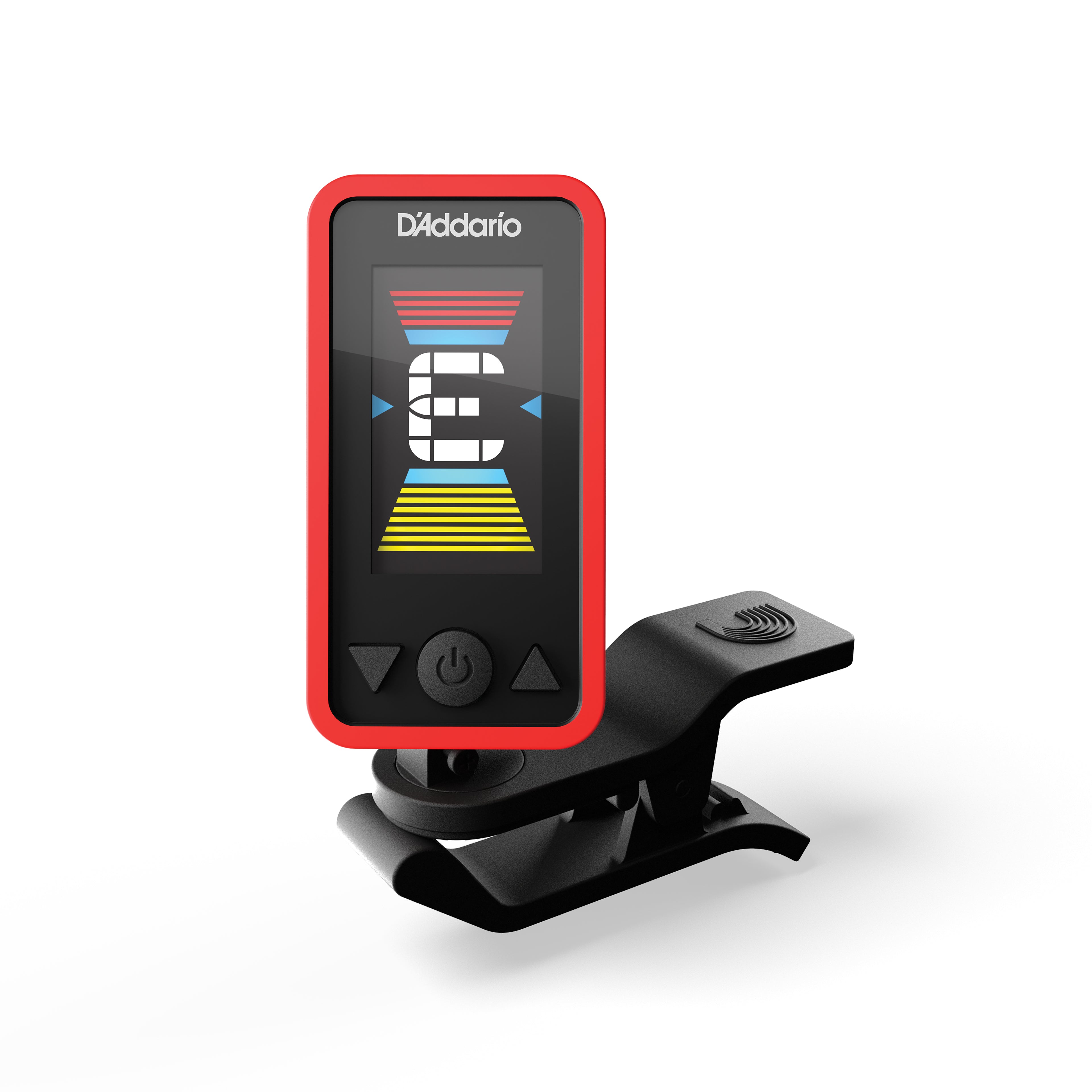 D'Addario Eclipse Headstock Guitar Tuner, Red