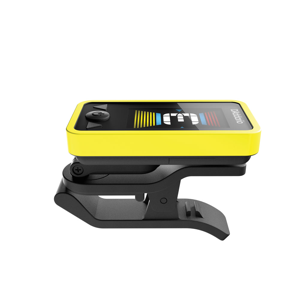 D'Addario Eclipse Headstock Guitar Tuner, Yellow