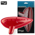 Stagg Red Plastic Ocarina 10-holes
