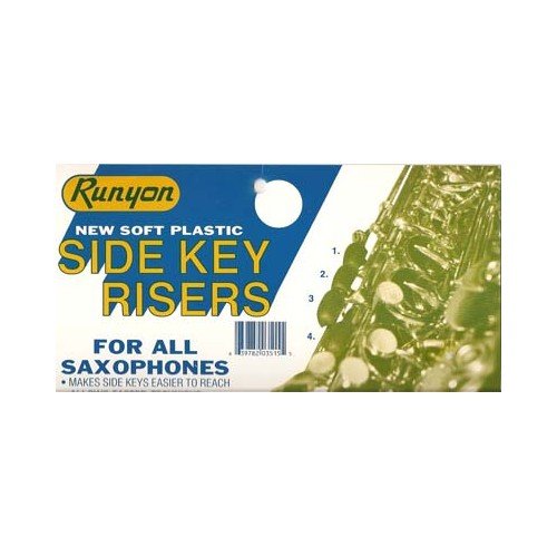 Runyon Side Key Risers Black Rubberized Plastic Key Risers For Soprano Alto T...