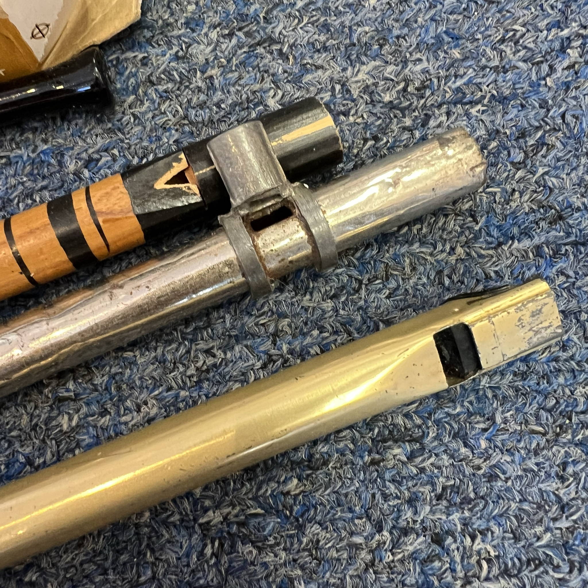 Slide Whistle , wooden and metal flute