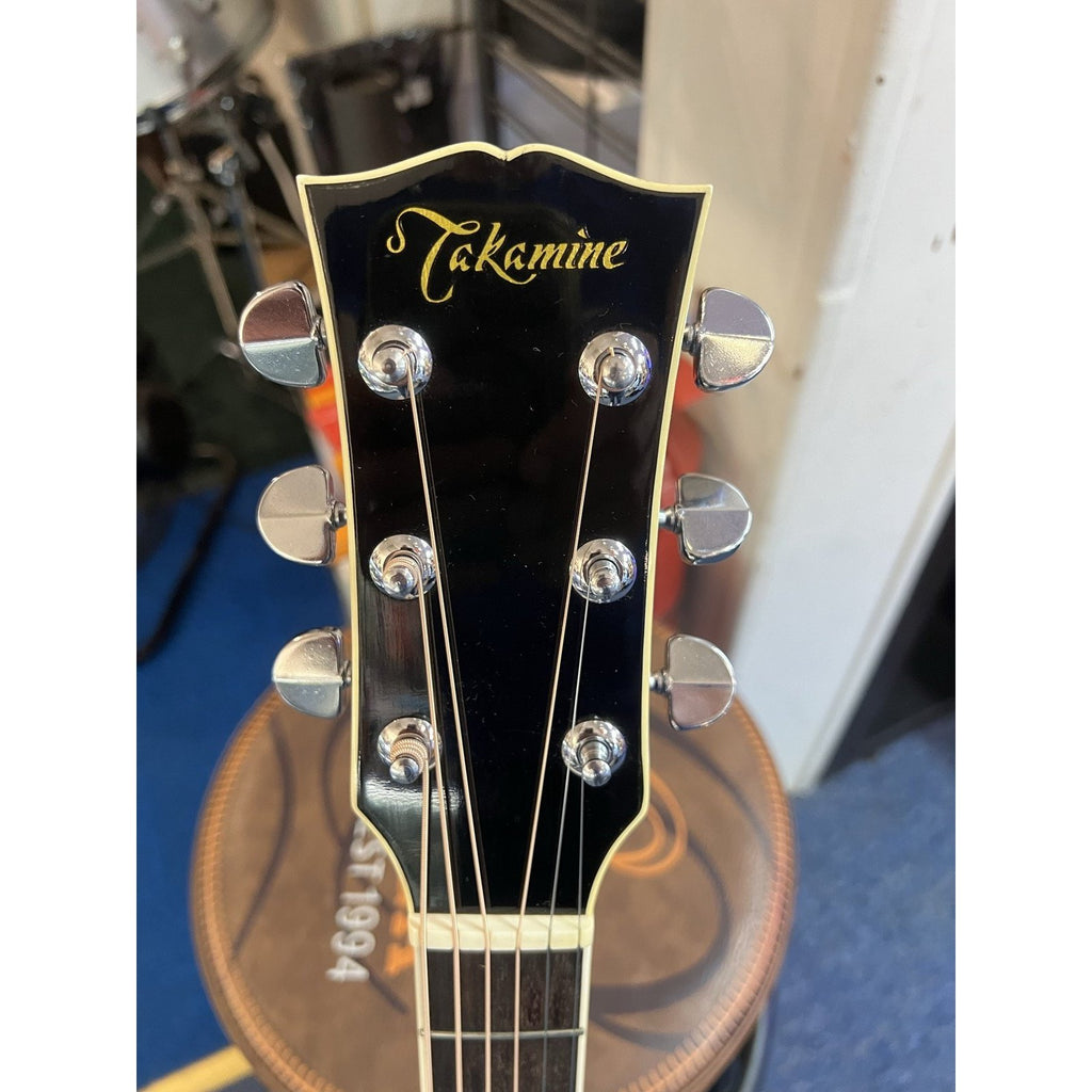 Takamine F-341 Acoustic Electric Guitar Black w/case 1983