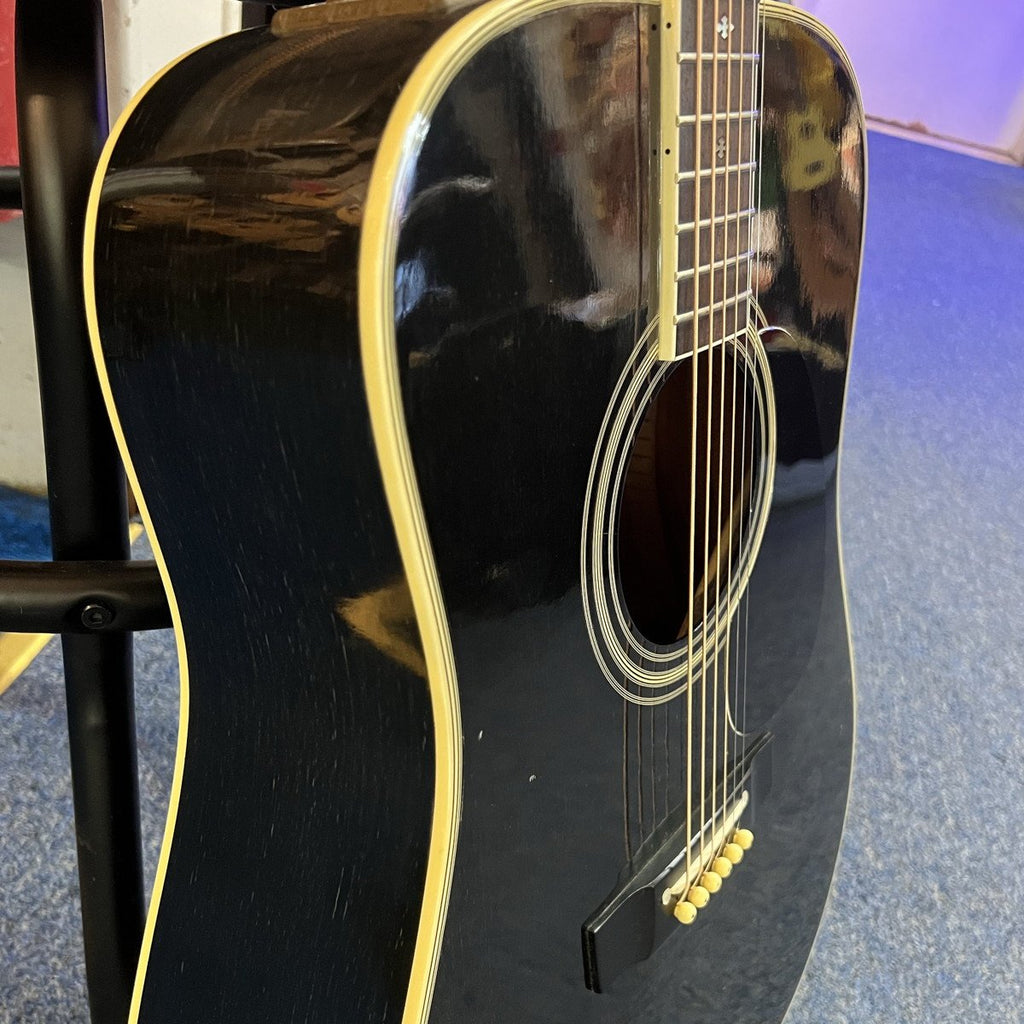 Takamine F-341 Acoustic Electric Guitar Black w/case 1983