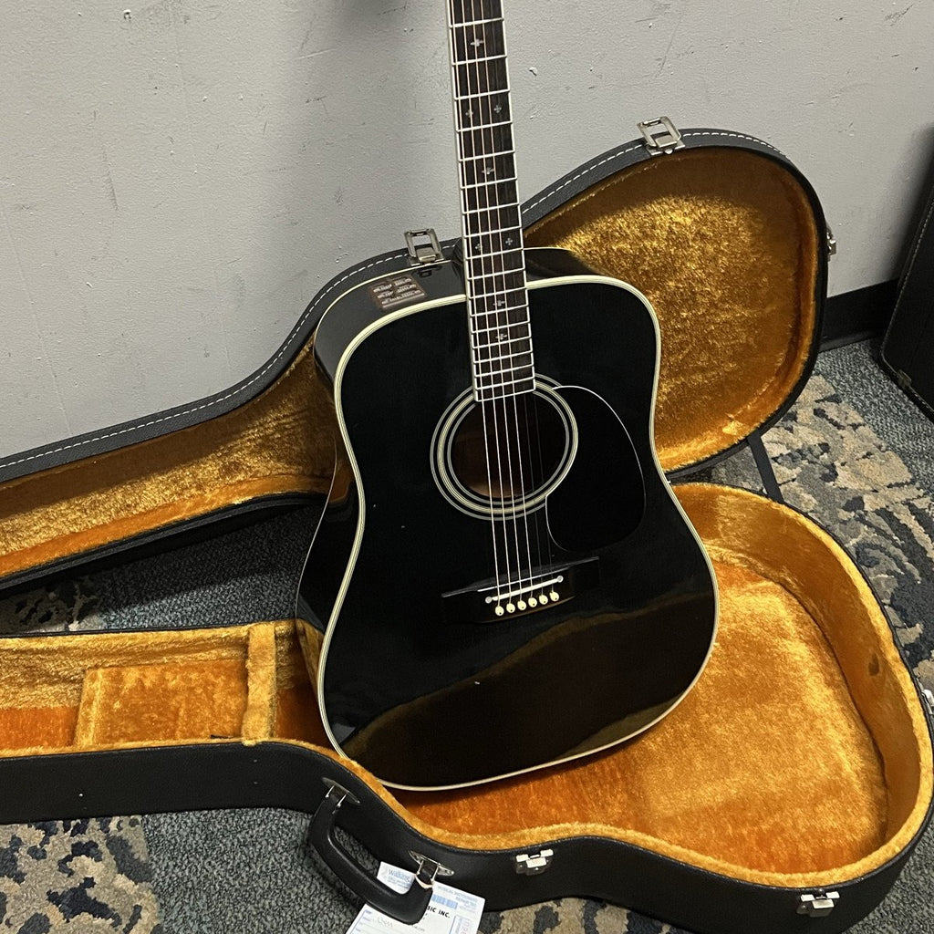 Takamine F-341 Acoustic Electric Guitar Black w/case 1983
