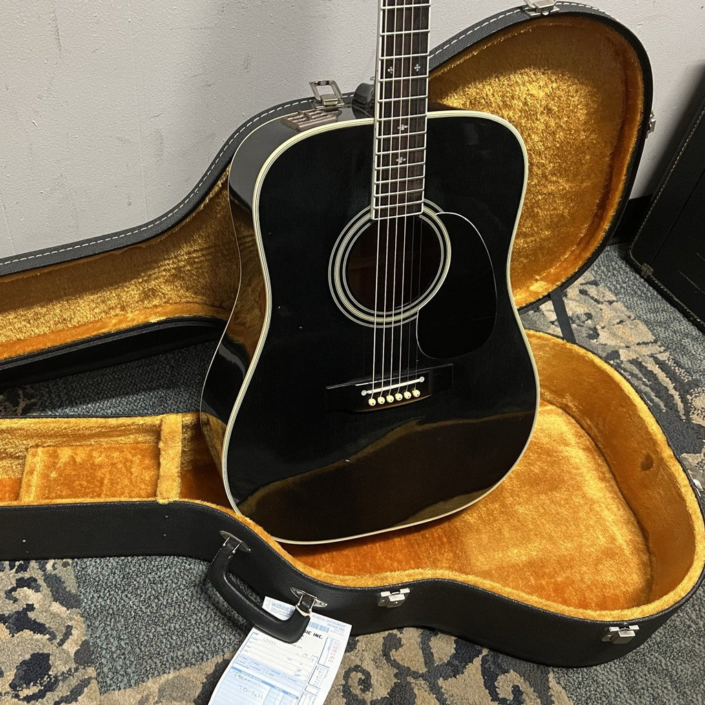 Takamine F-341 Acoustic Electric Guitar Black w/case 1983