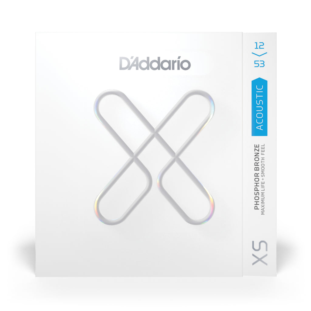 D'Addario 12-53 Light, XS Phosphor Bronze Coated Acoustic Guitar Strings