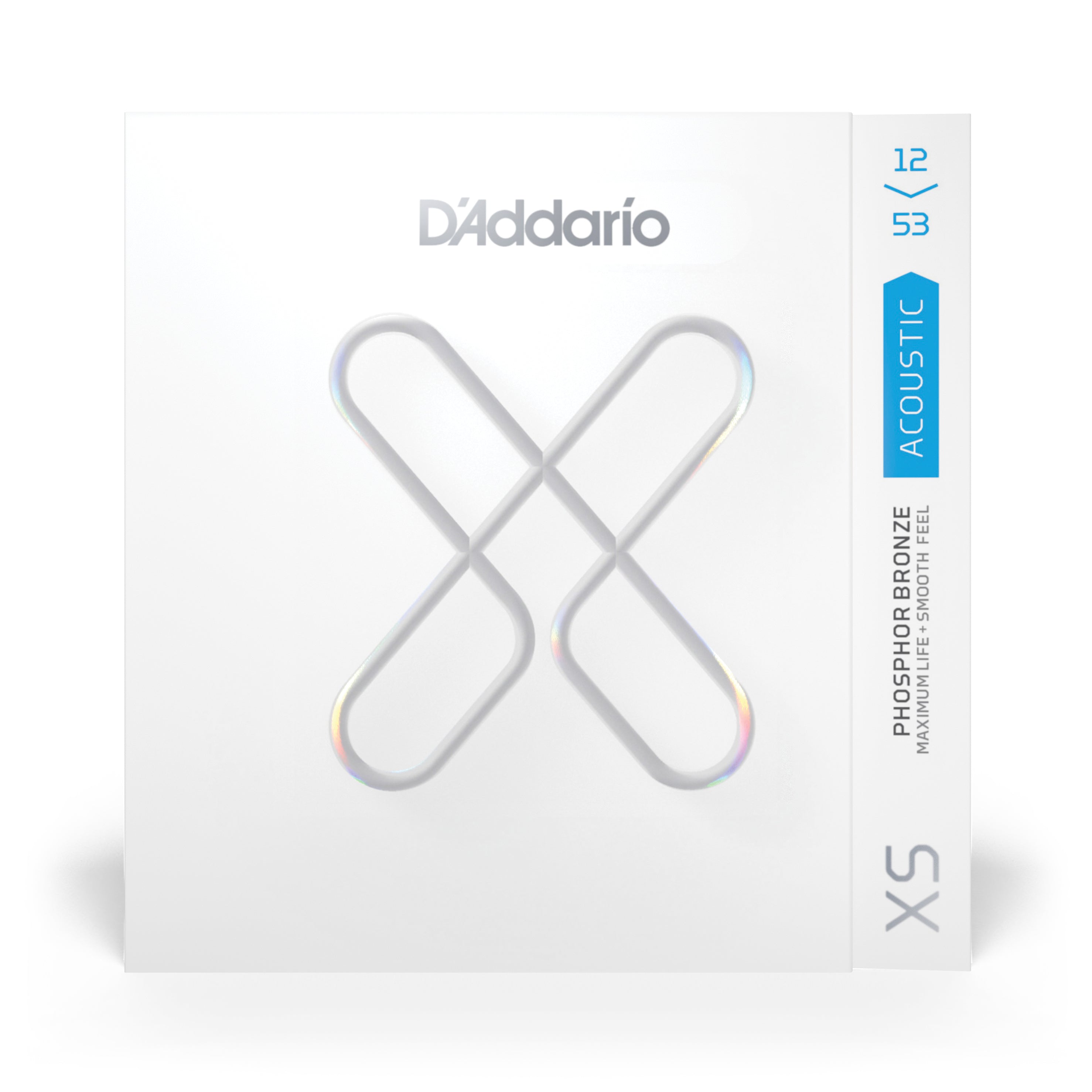 D'Addario 12-53 Light, XS Phosphor Bronze Coated Acoustic Guitar Strings