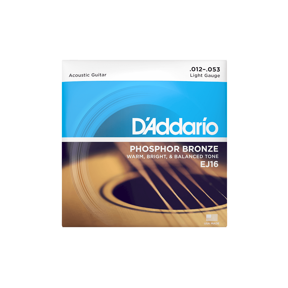 D'Addario Phosphor Bronze Acoustic Guitar Strings 12-53 Light